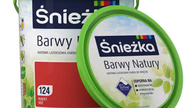 Nowe opakowanie farby Śnieżka Barwy Natury